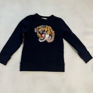 Kids Gucci Black Tiger Graphic Sweatshirt